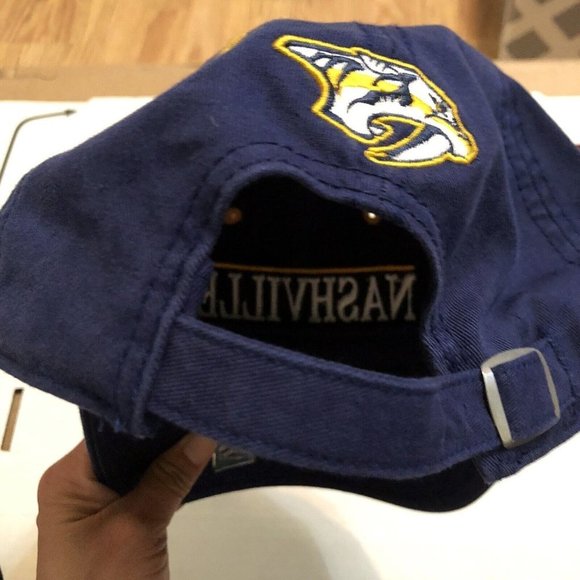 Nashville predators NHL adjustable baseball cap navy blue Embroidered NWT - Picture 6 of 8